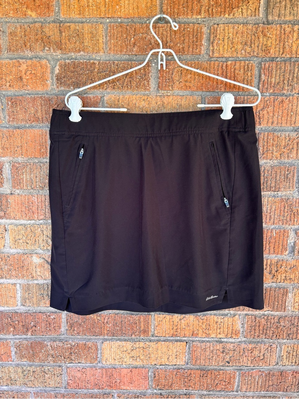 Eddie Bauer Skort Women’s M Black Pockets Stretch Hiking Tennis Golf Pickleball